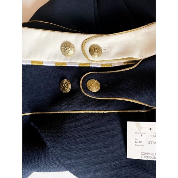 Pierre Balmain Wide Leg Knit Sailor Style Navy BLue Palazzo Pants 36 - Picture 11 of 13